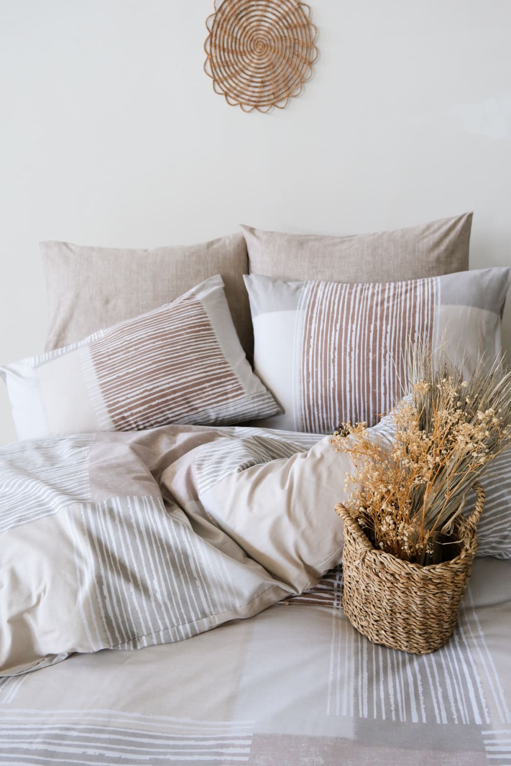 Parure de lit 2 personnes 200x200 cm coton imprimé — vue 3