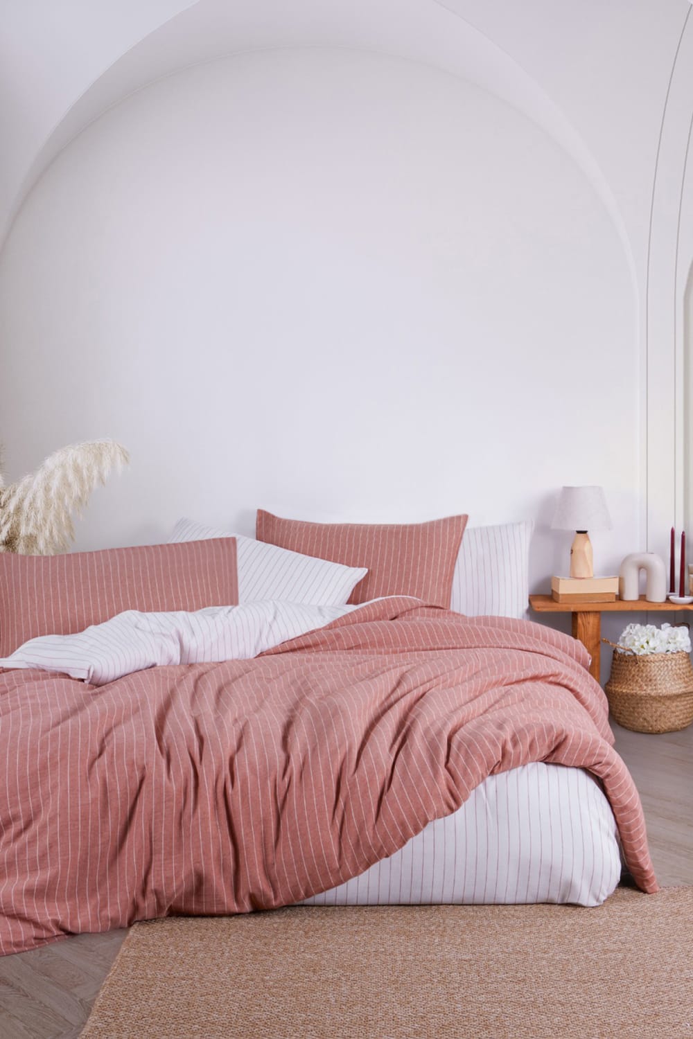 Parure de lit 2 personnes 240x220 cm coton tisse-teint