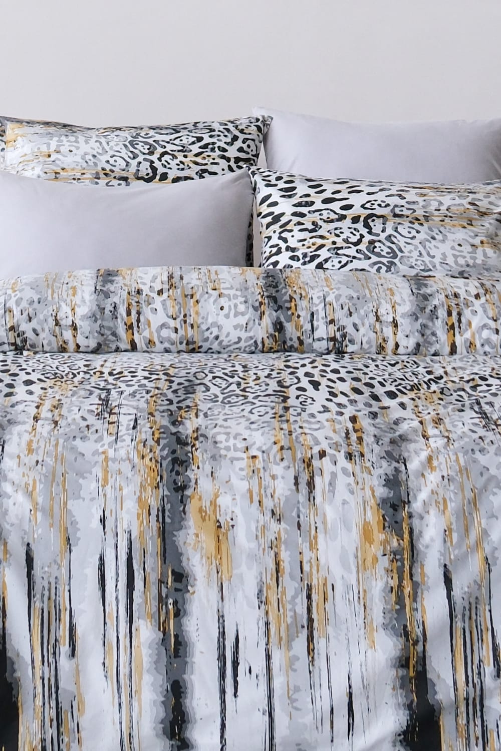 Parure de lit 2 personnes 240x220 cm coton imprimé