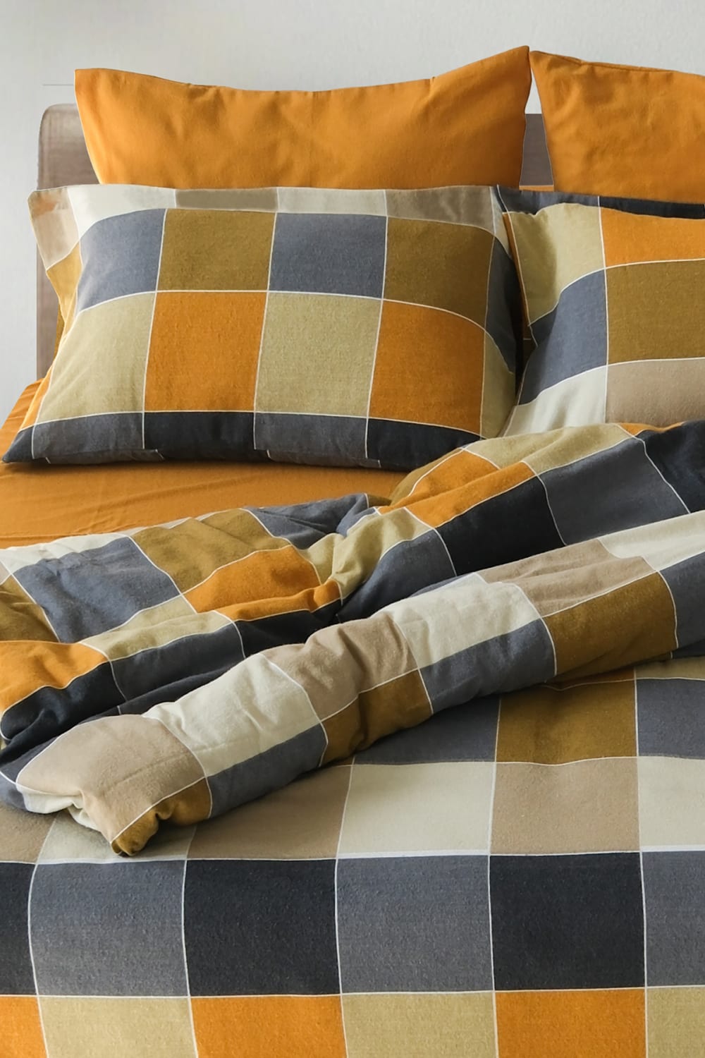 Parure de lit 2 personnes 200x200 cm Flanelle de coton imprimé - Maisons du Monde