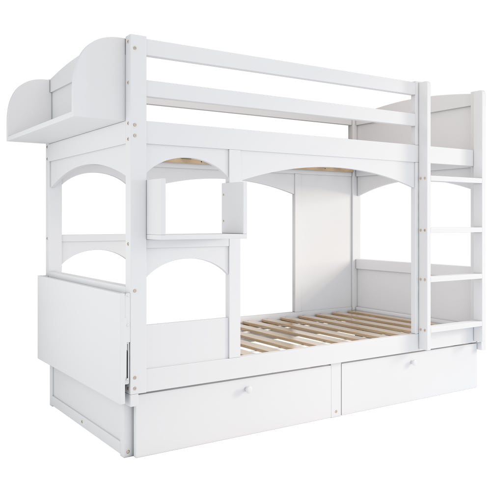 Lit superposé avec bureau