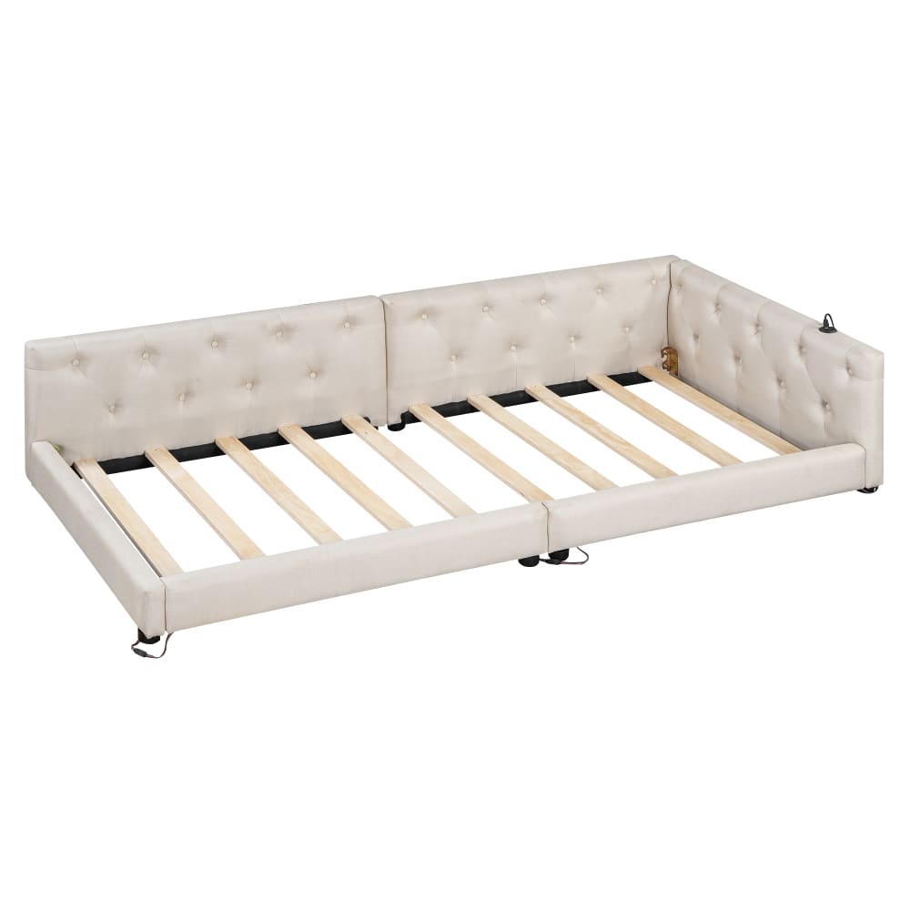 Lit enfant lin beige