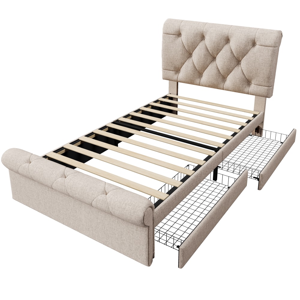 Lit enfant lin beige