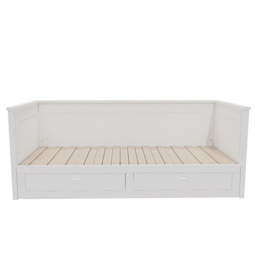 Divan extensible sans matelas blanc 160x200cm