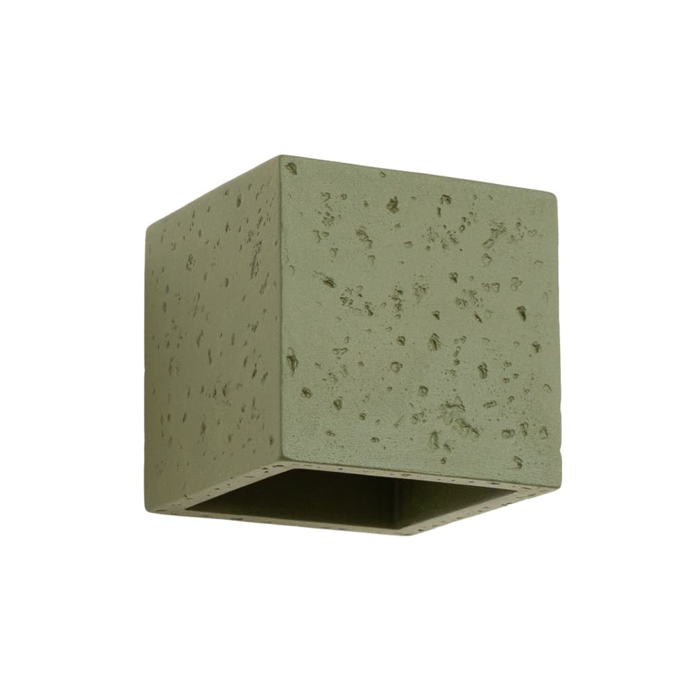 Applique béton vert olive H 10 cm