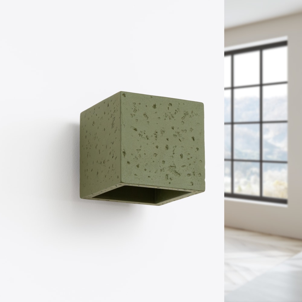 Applique béton vert olive h 10 cm — vue 3