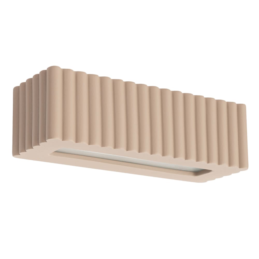 lampara de pared gris pardo ceramica alt 10 cm