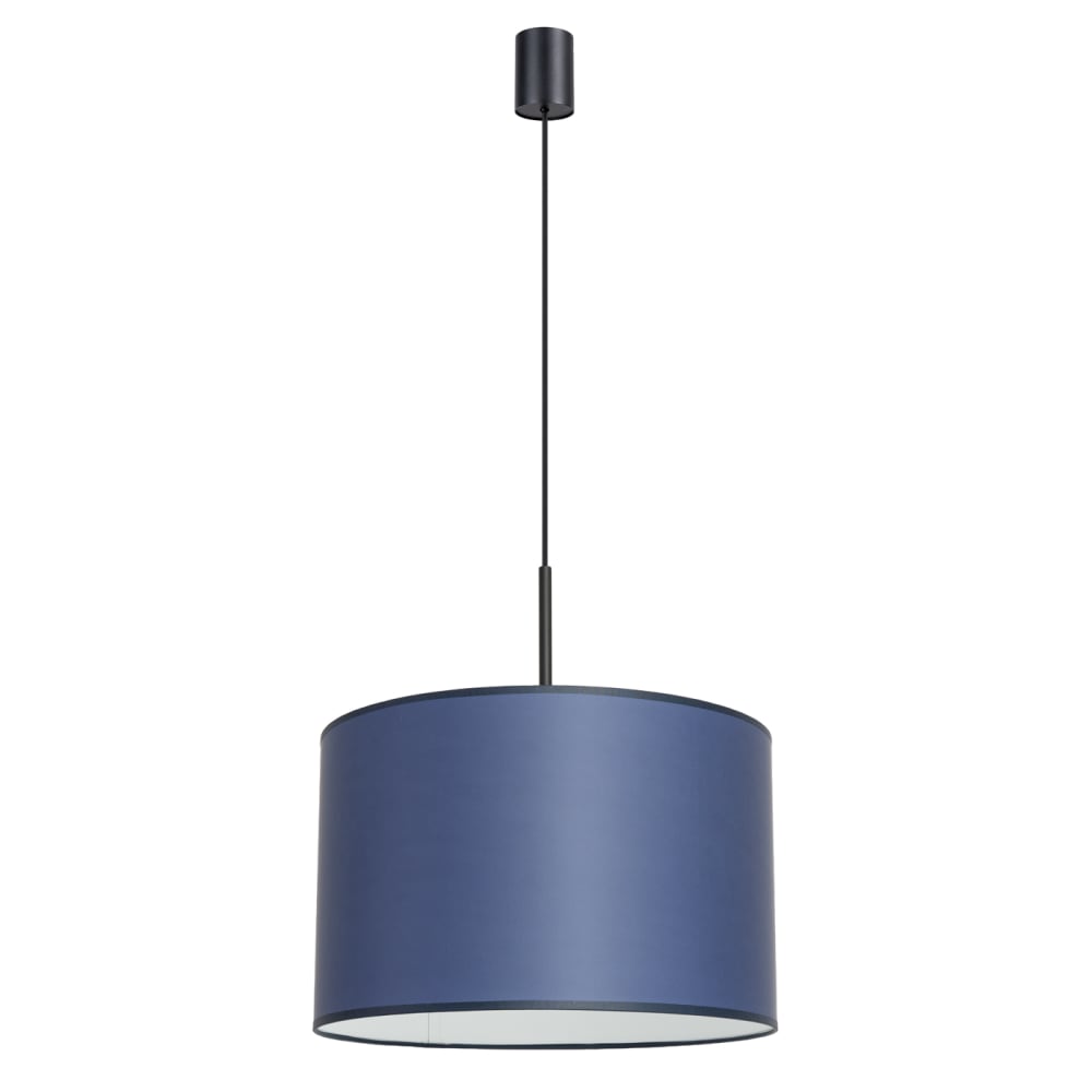 Lampe suspendue PVC bleu marine/noir H 137 cm