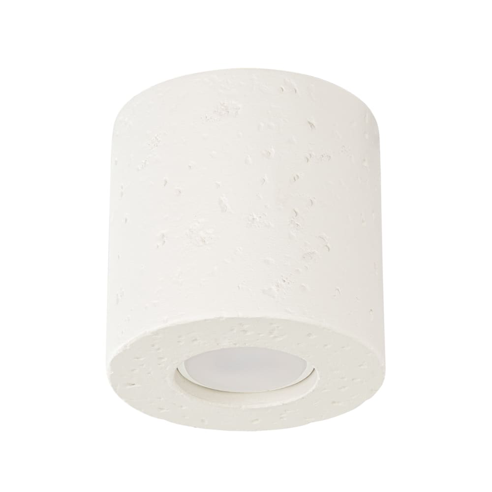 Plafonnier béton beige H 10 cm