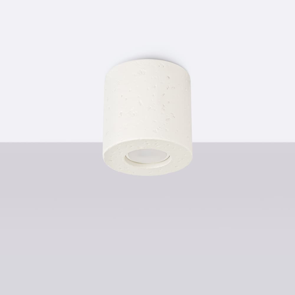 Plafonnier béton beige h 10 cm — vue 3