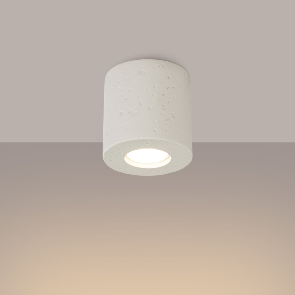 Plafonnier béton beige h 10 cm — vue 4