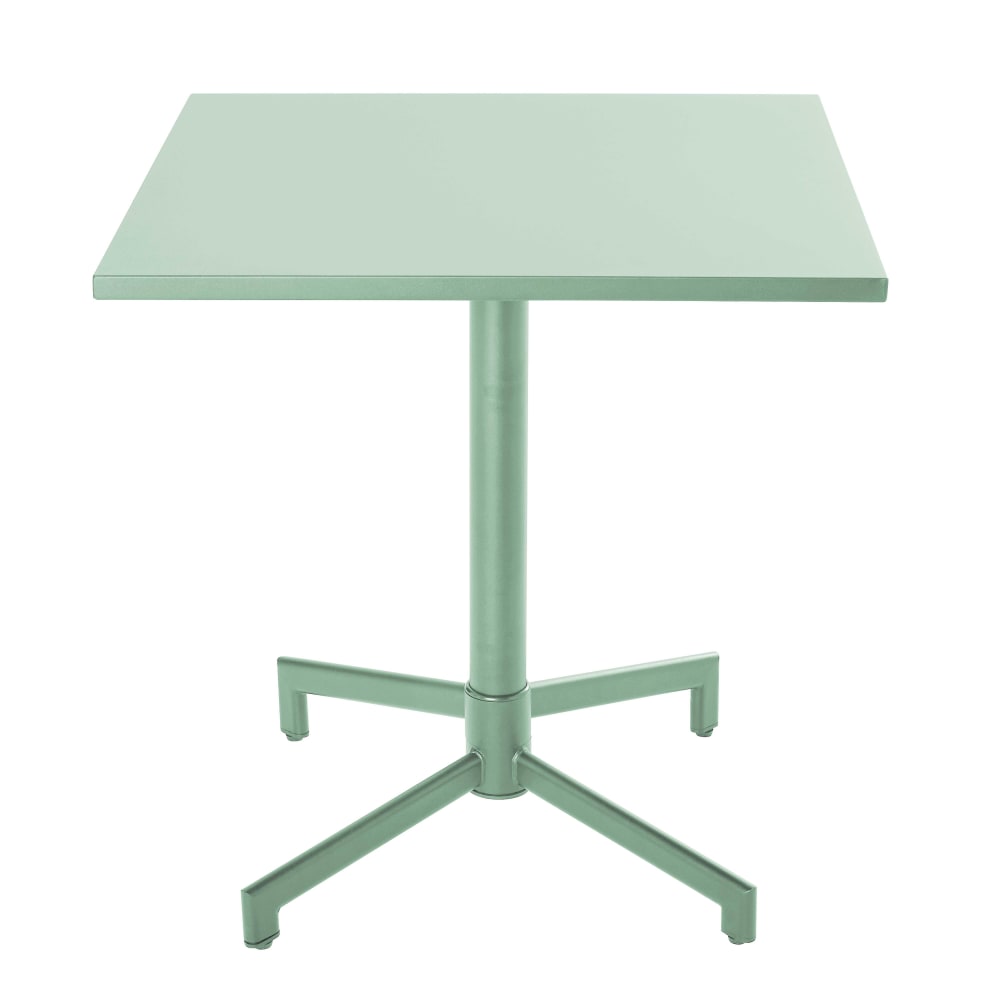 Table de jardin carrée bistrot avec plateau rabattable 70cm vert sauge