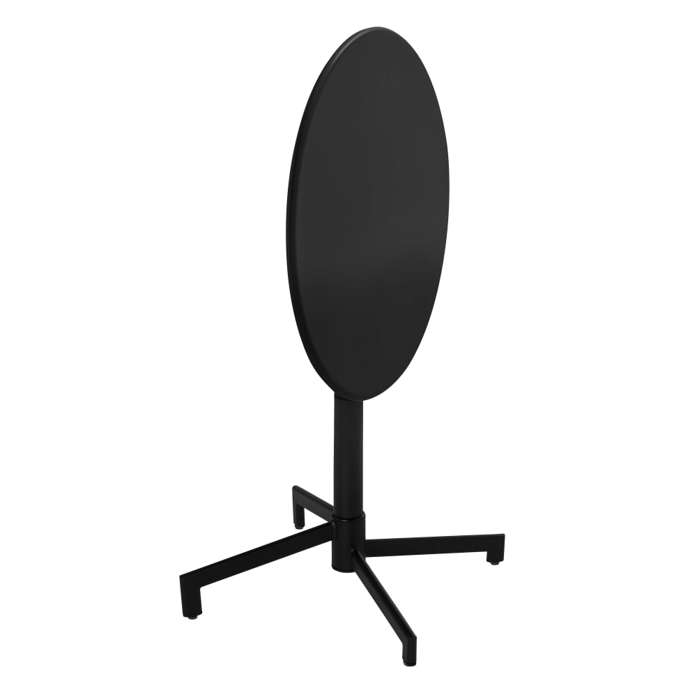 Table de jardin ronde bistrot avec plateau rabattable 70 cm noir