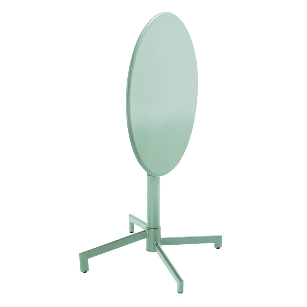 Table de jardin ronde bistrot avec plateau rabattable 70 cm vert sauge
