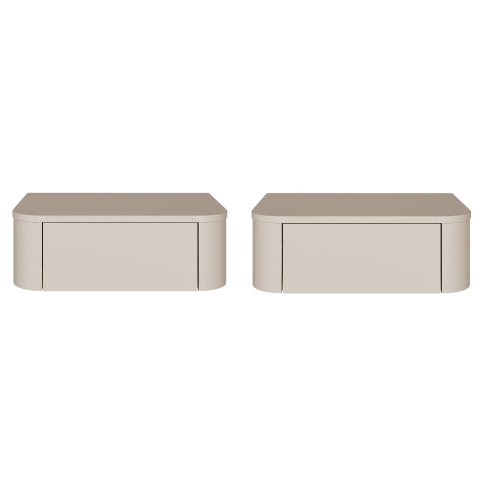 Tables de chevet murales avec tiroir, 59 cm, gris cachemire – lot de 2 Tables de chevet murales avec tiroir, 59 cm, gris cachemire – lot de 2