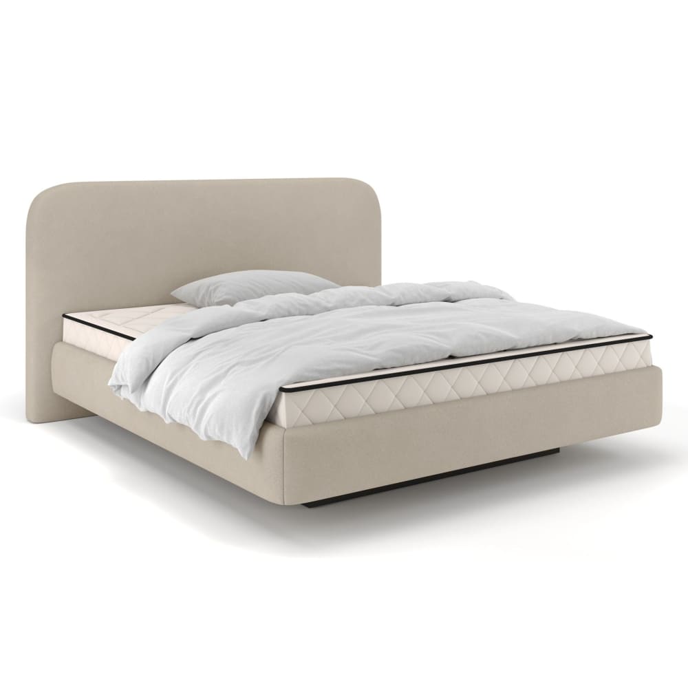 Selsey Polsterbett 160x200 mit Bettkasten, Chenille, beige style modern - Stoff