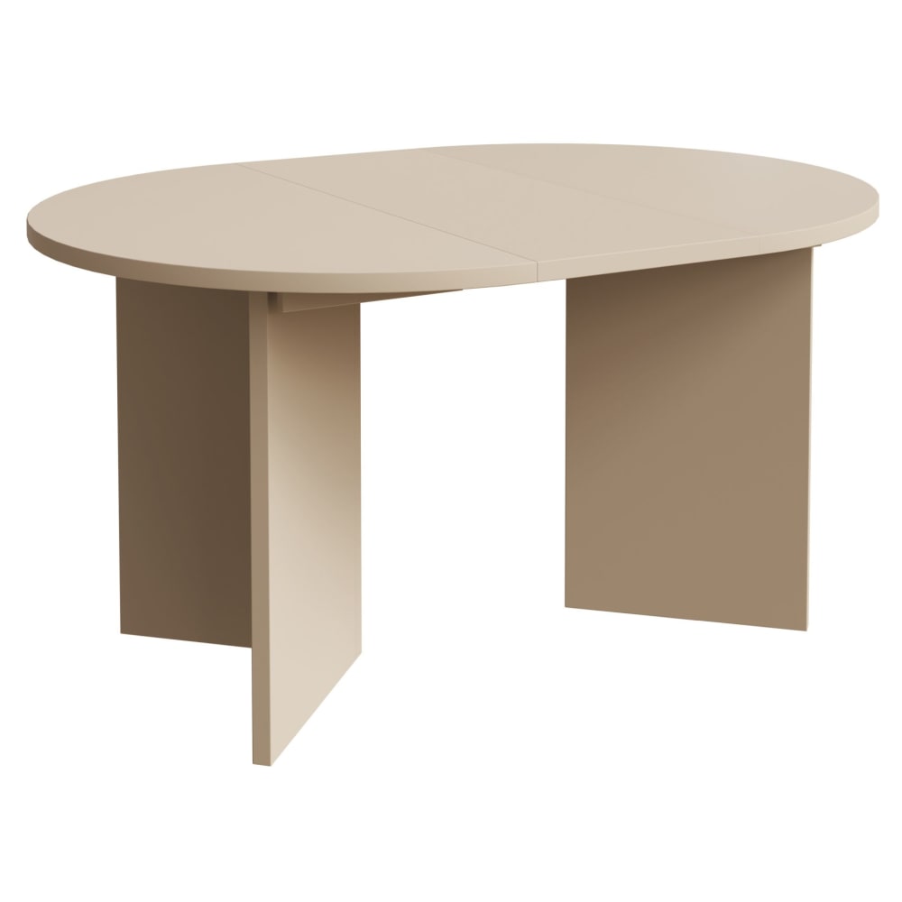 Table à manger extensible, ronde, 110–190 x 110 cm, Cappuccino