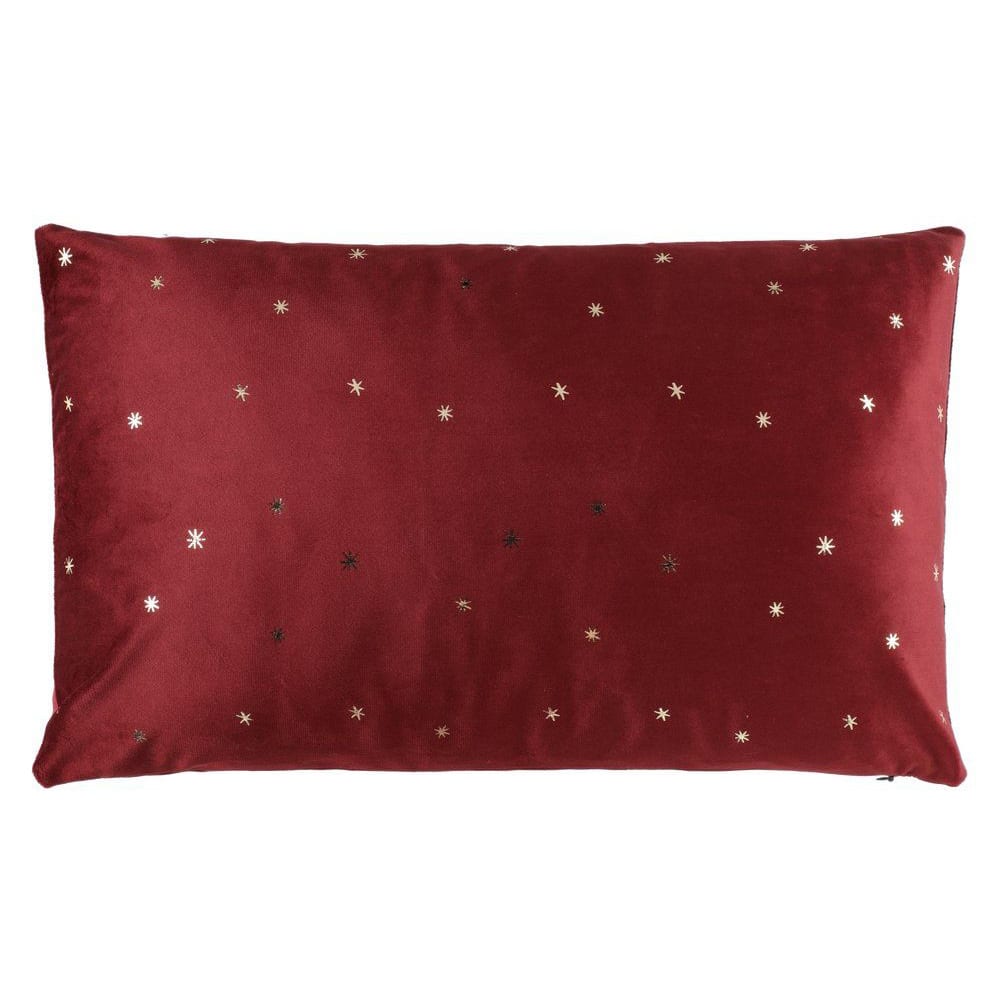 Winteria Weihnachtskissen aus Samt, 30 x 50 cm Rot Pes - Polyester