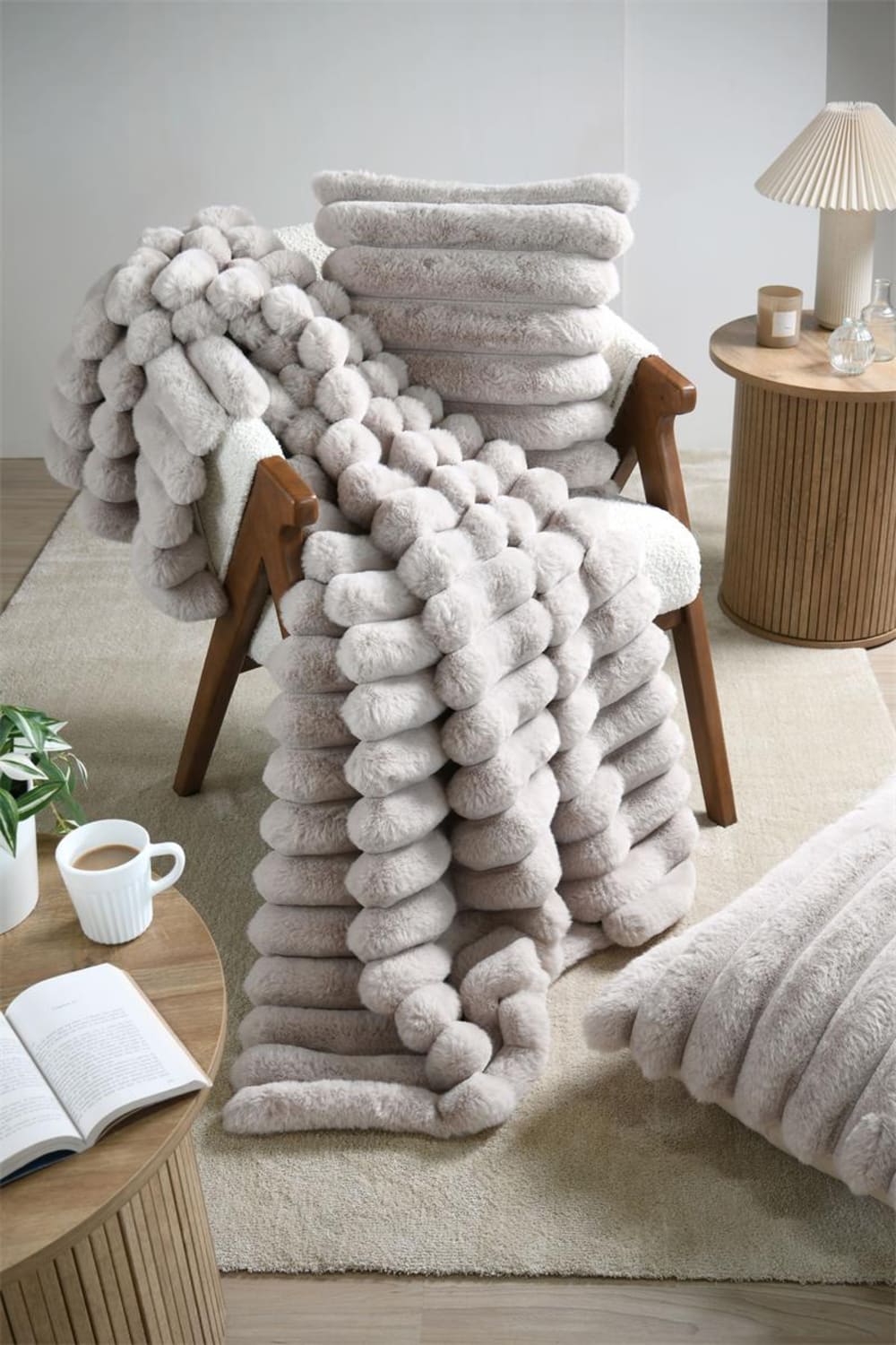 Dekokissen aus Polyester, 50 x 80 cm, grau - Maisons Du Monde