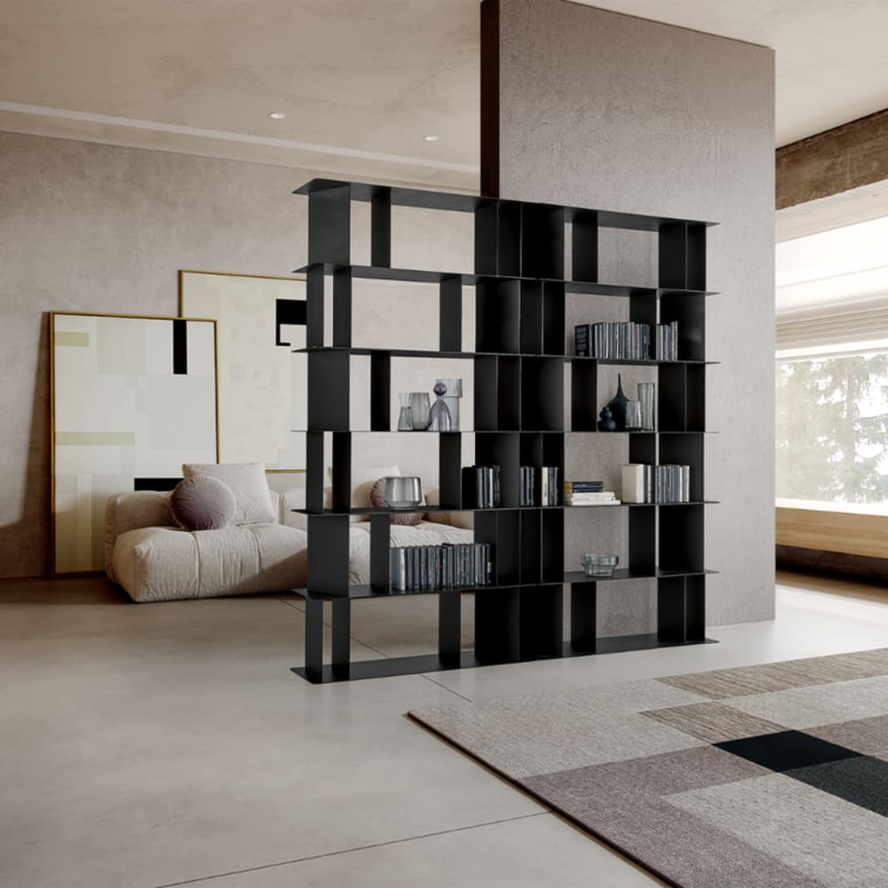 Bibliothèque noire à trois étagères, 130 x 40 cm, 85 cm de hauteur