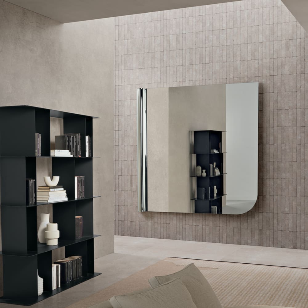 Miroir en verre gris décoré 120 x 120 cm h — vue 3
