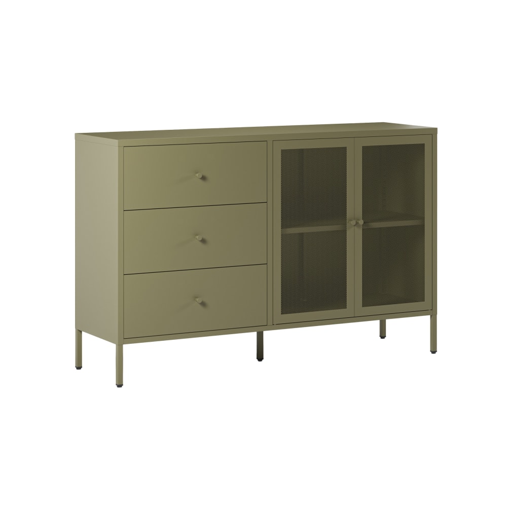Buffet en metal vert kaki