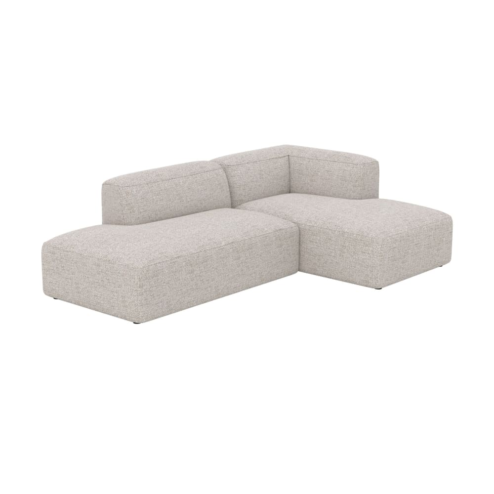 Canapé d'angle droit - modulable places beige
