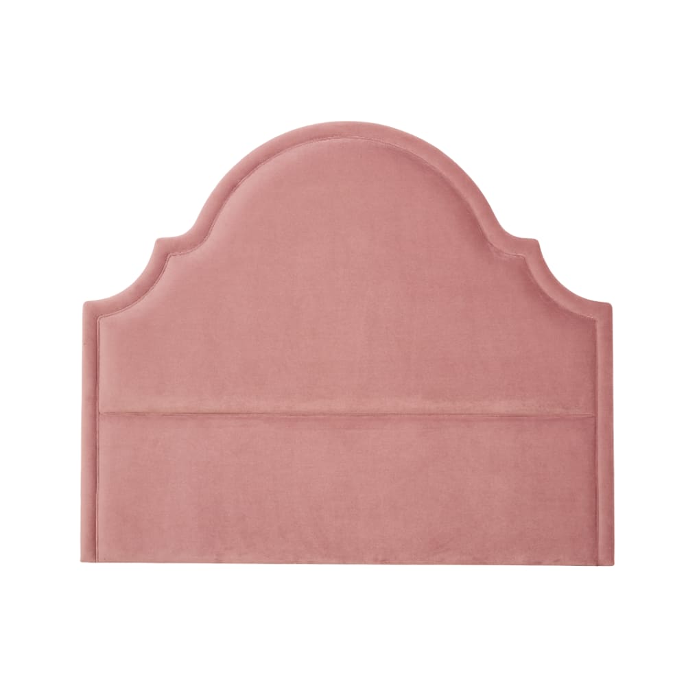 Robin des Bois Shabby-Chic-Kopfteil aus Polyester-Samt Antike Rose style classic chic Rosa Holz