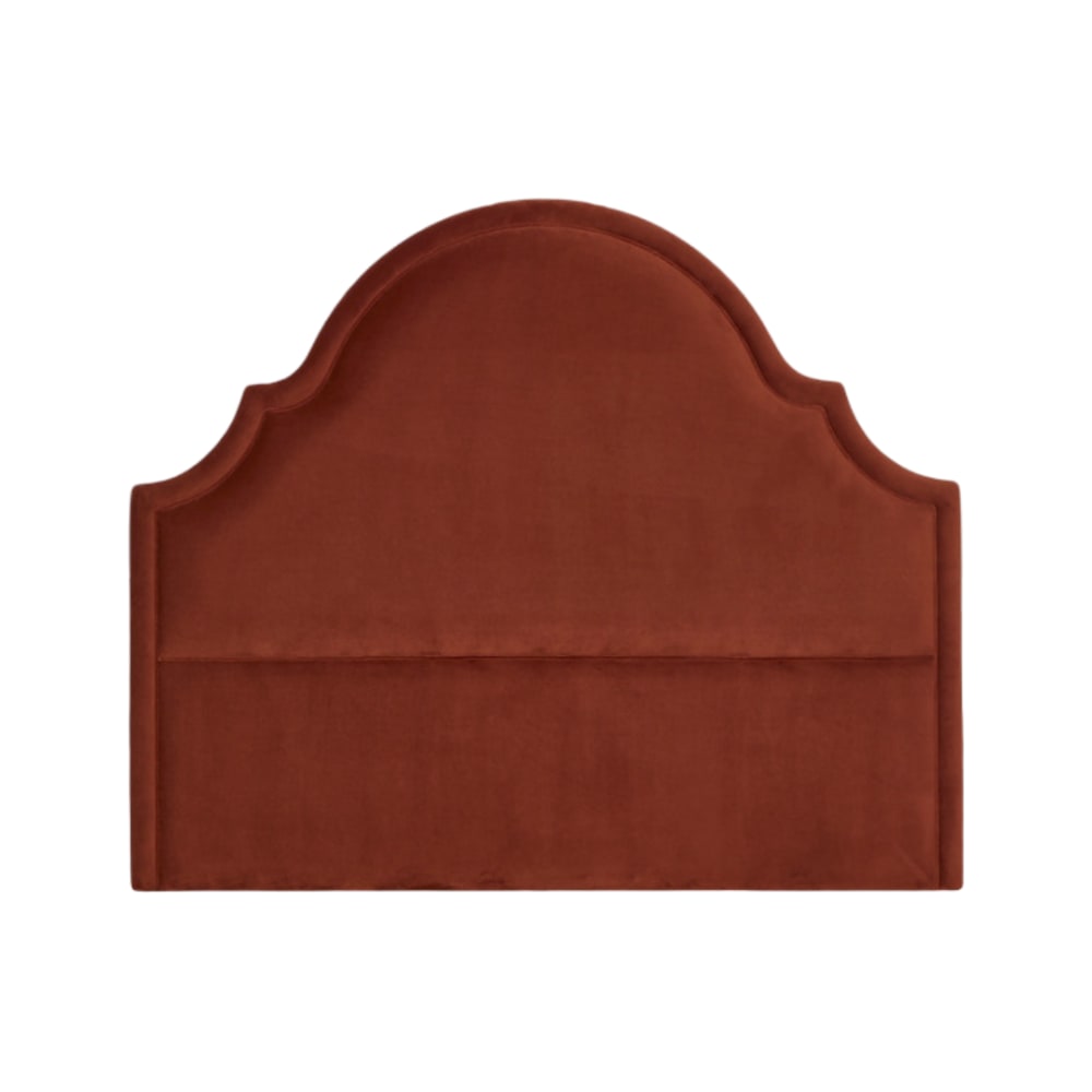 Robin des Bois Shabby-Chic-Kopfteil aus Polyester-Samt Caramel cuivré style classic chic Braun Holz