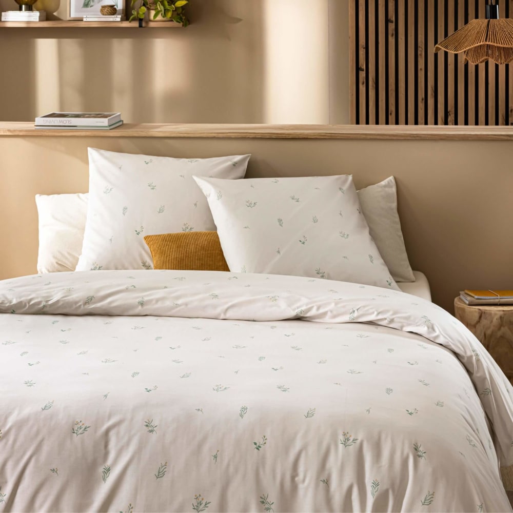 Parure de lit imprimé 100% coton 140x200 cm