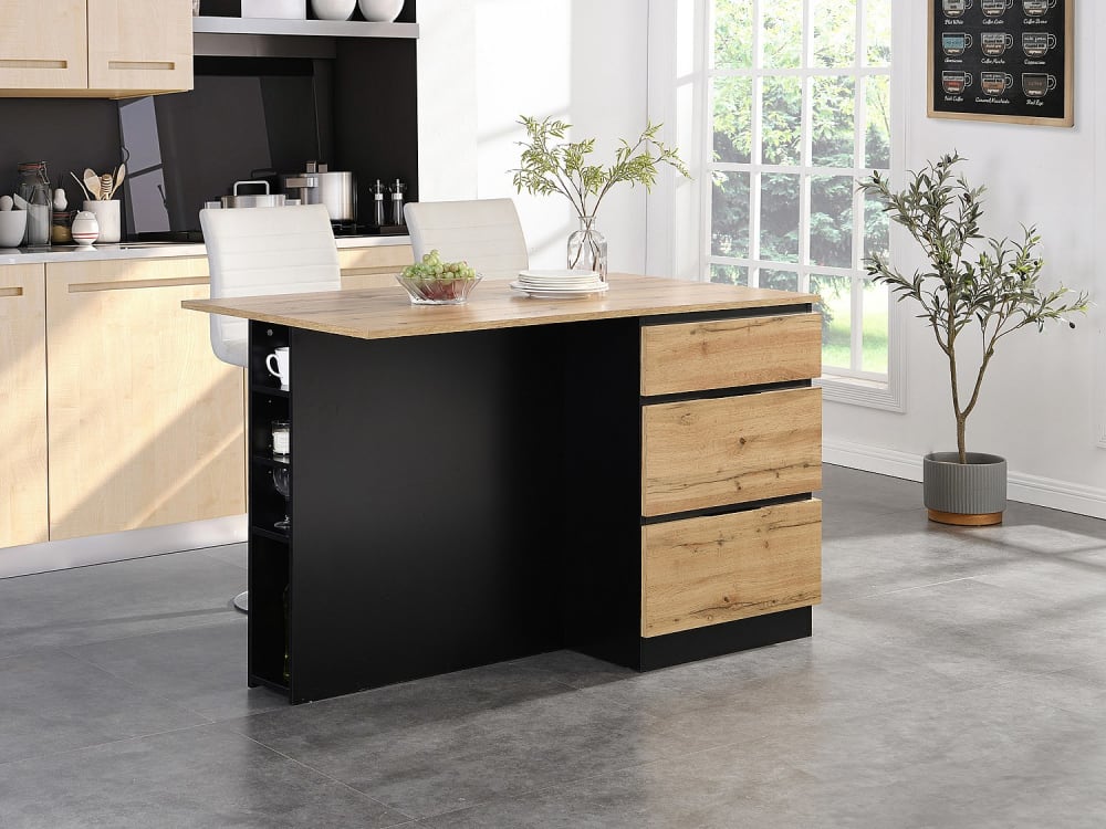Îlot central mdf noir