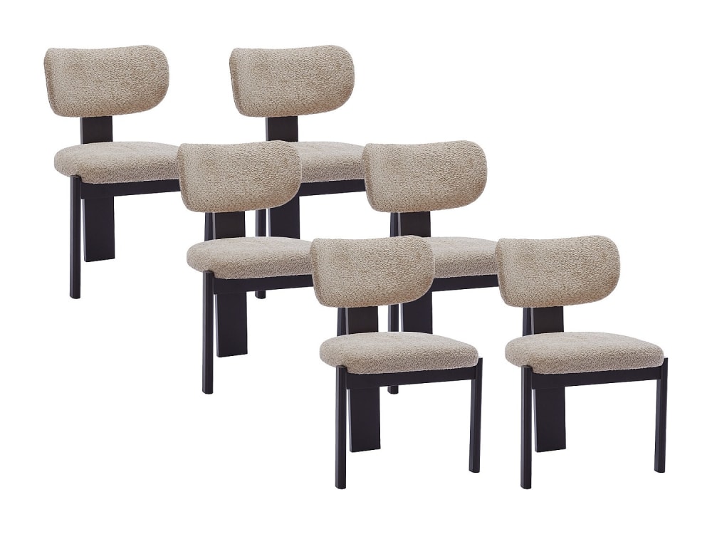 Lot de 6 chaises  taupe