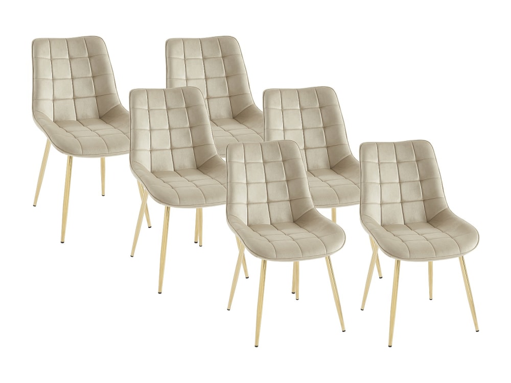 Lot de 6 chaises velours