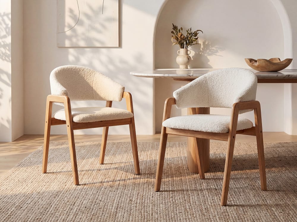 Lot de 2 chaises bois blanc