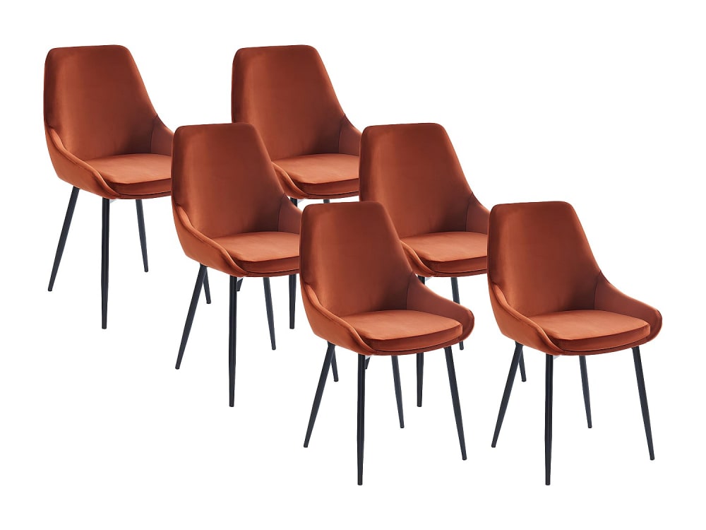 Lot de 6 chaises velours