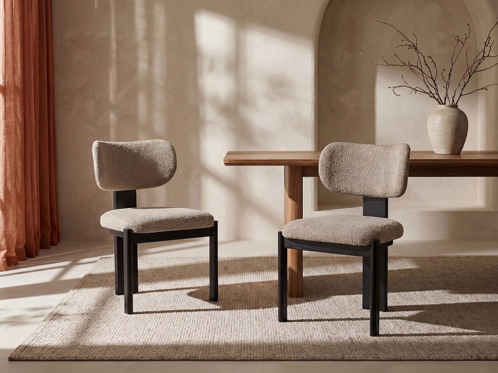 Lot de 2 chaises bois taupe