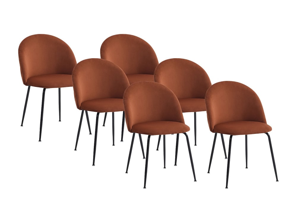 Lot de 6 chaises velours