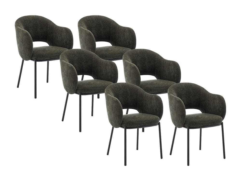 Lot de 6 chaises  vert - sapin