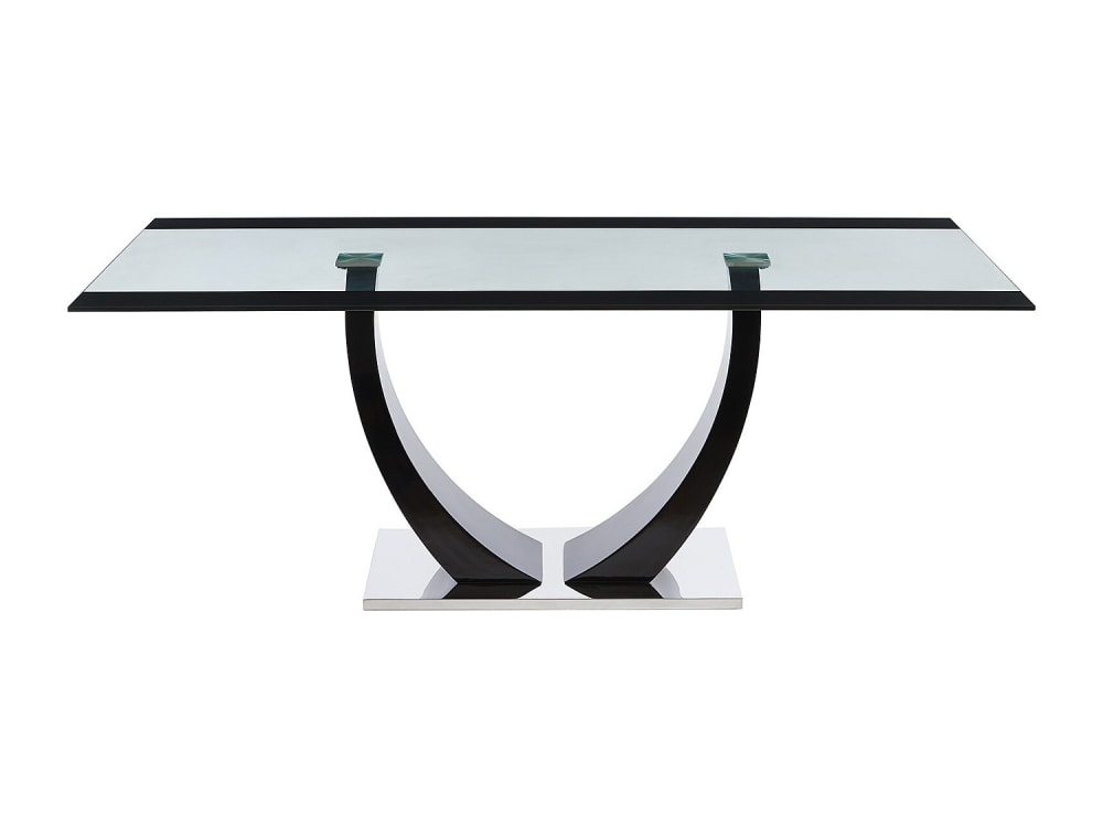 Table à manger verre trempé transparent Table à manger verre trempé transparent