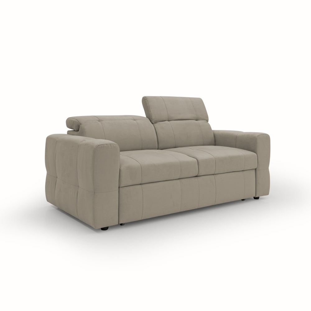 Canapé avec pouf amovible 173 cm taupe