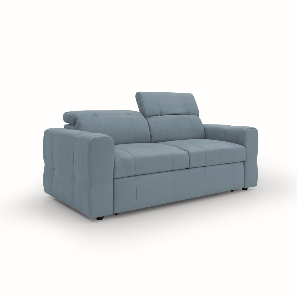 Canapé avec pouf amovible 173 cm bleu pastel