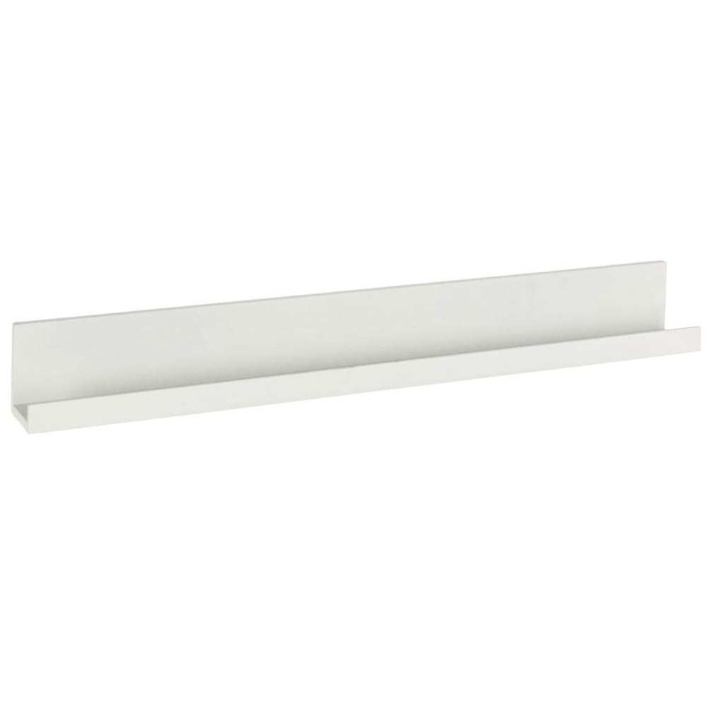 Étagère murale étroite minimaliste bois blanc 58x6x6.8cm