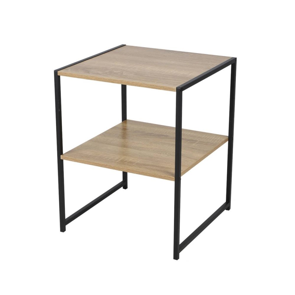Table de chevet en métal avec 2 niveaux Table de chevet en métal avec 2 niveaux