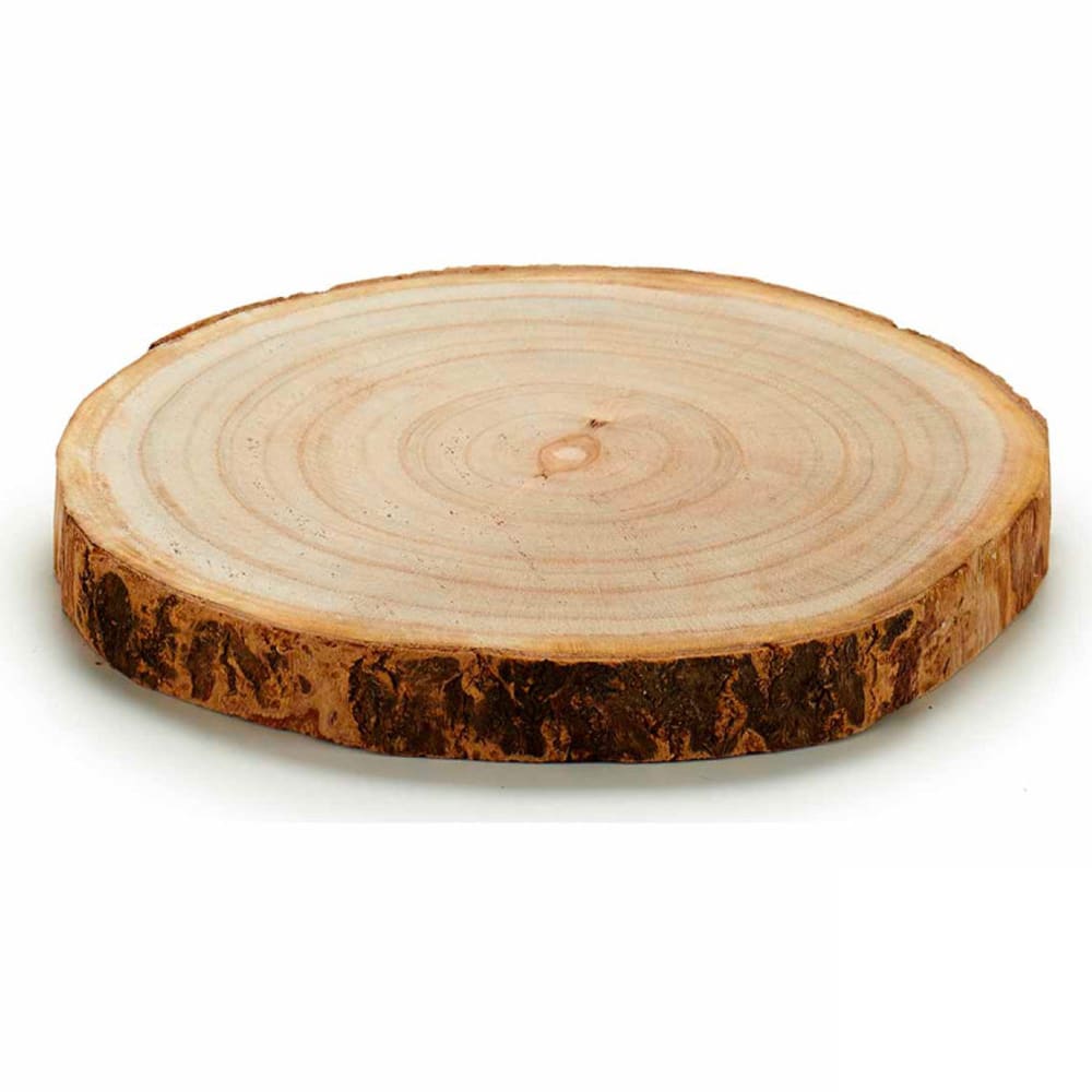 Décoration de table rondelle de bois naturel 20.5x20.5x2cm