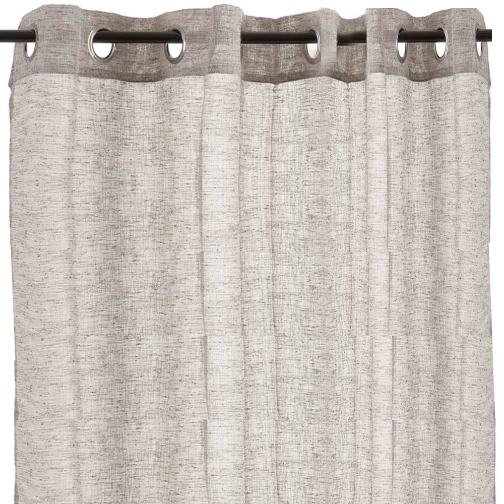 Rideau voilage à œillets marron 140x260cm — vue 3