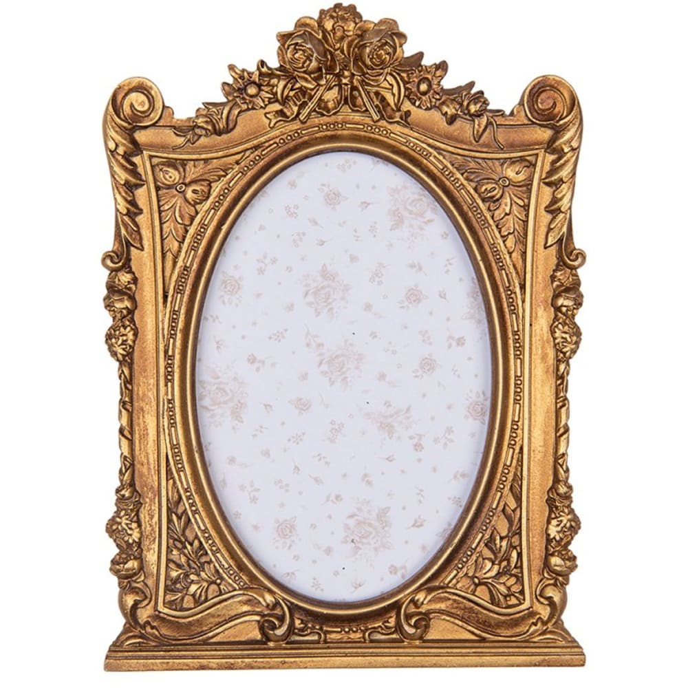 Cadre photo classique mural ou à poser doré 10x15cm