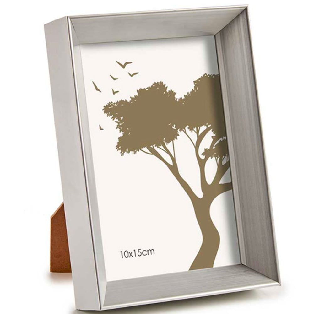 Cadre photo mural ou à poser argenté 10x15cm