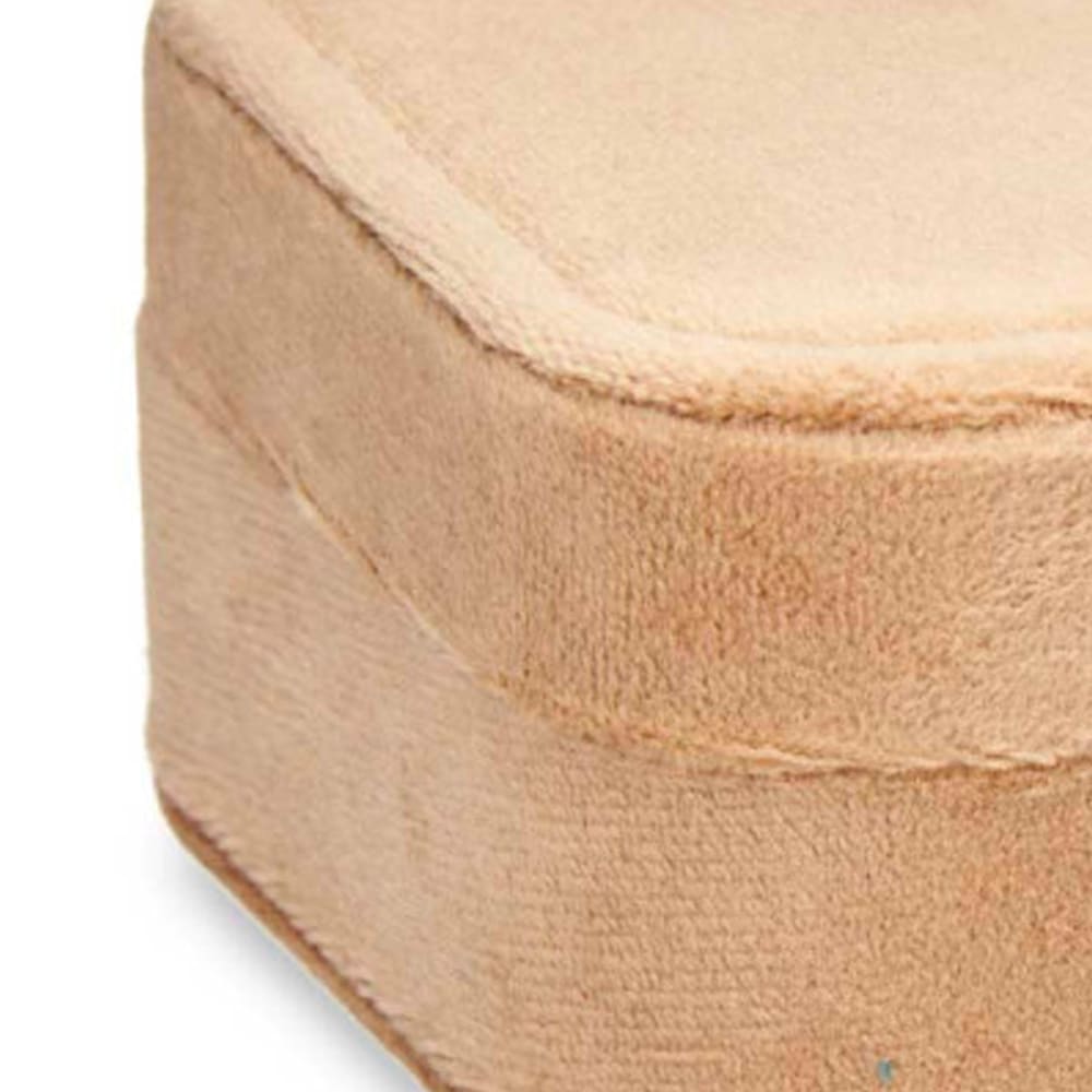 Boîte à bijoux de voyage velours beige 11.5x16.5x6cm — vue 3