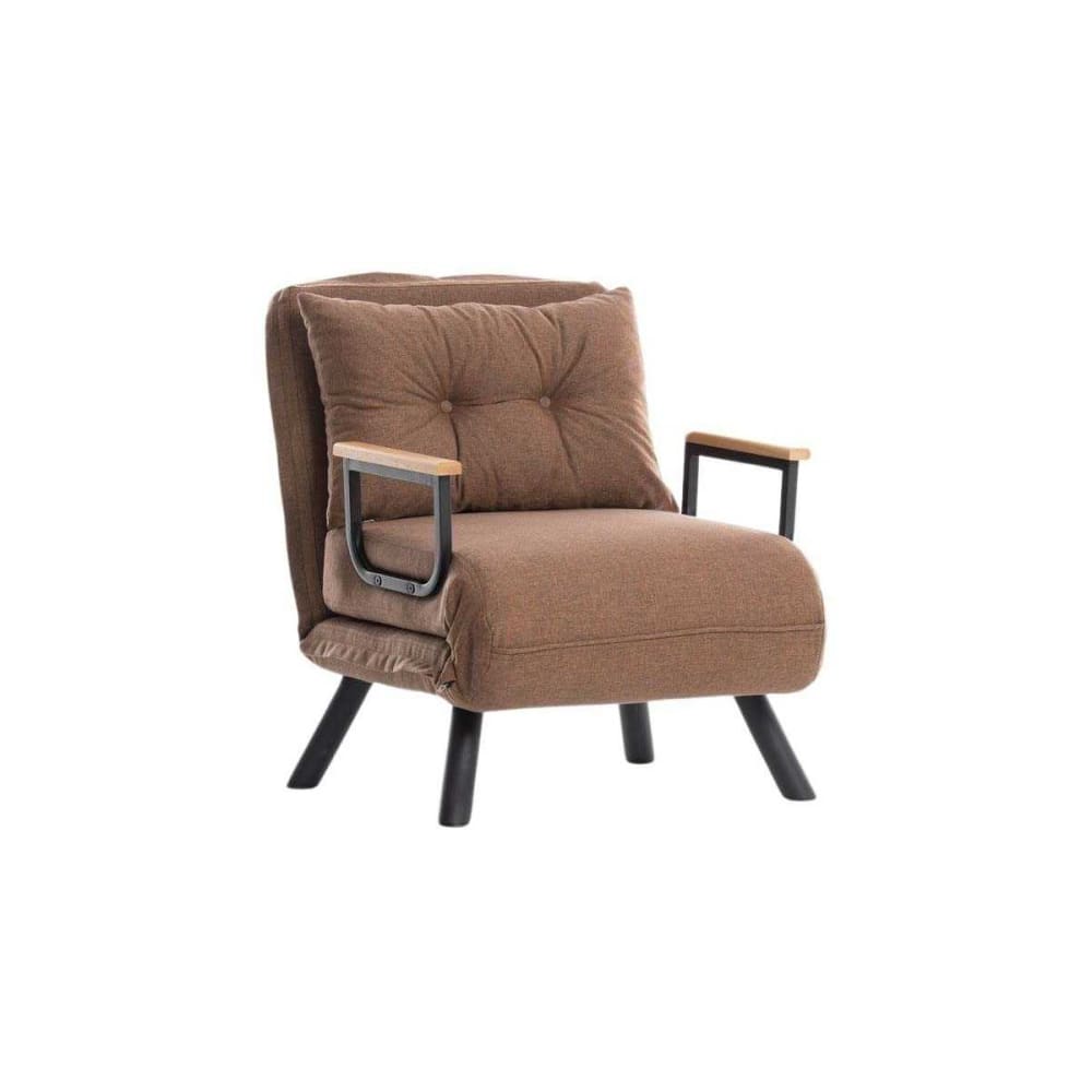 Fauteuil convertible en lin marron clair