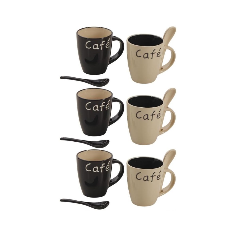 Mug à café en grès lot de 6